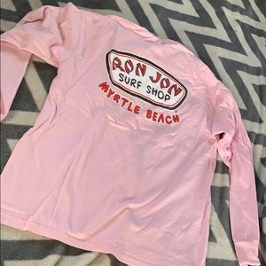 Pink ron jon  long sleeve youth large t-shirt
